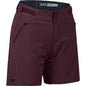 Maroon shorts with a visible brand label on a white background