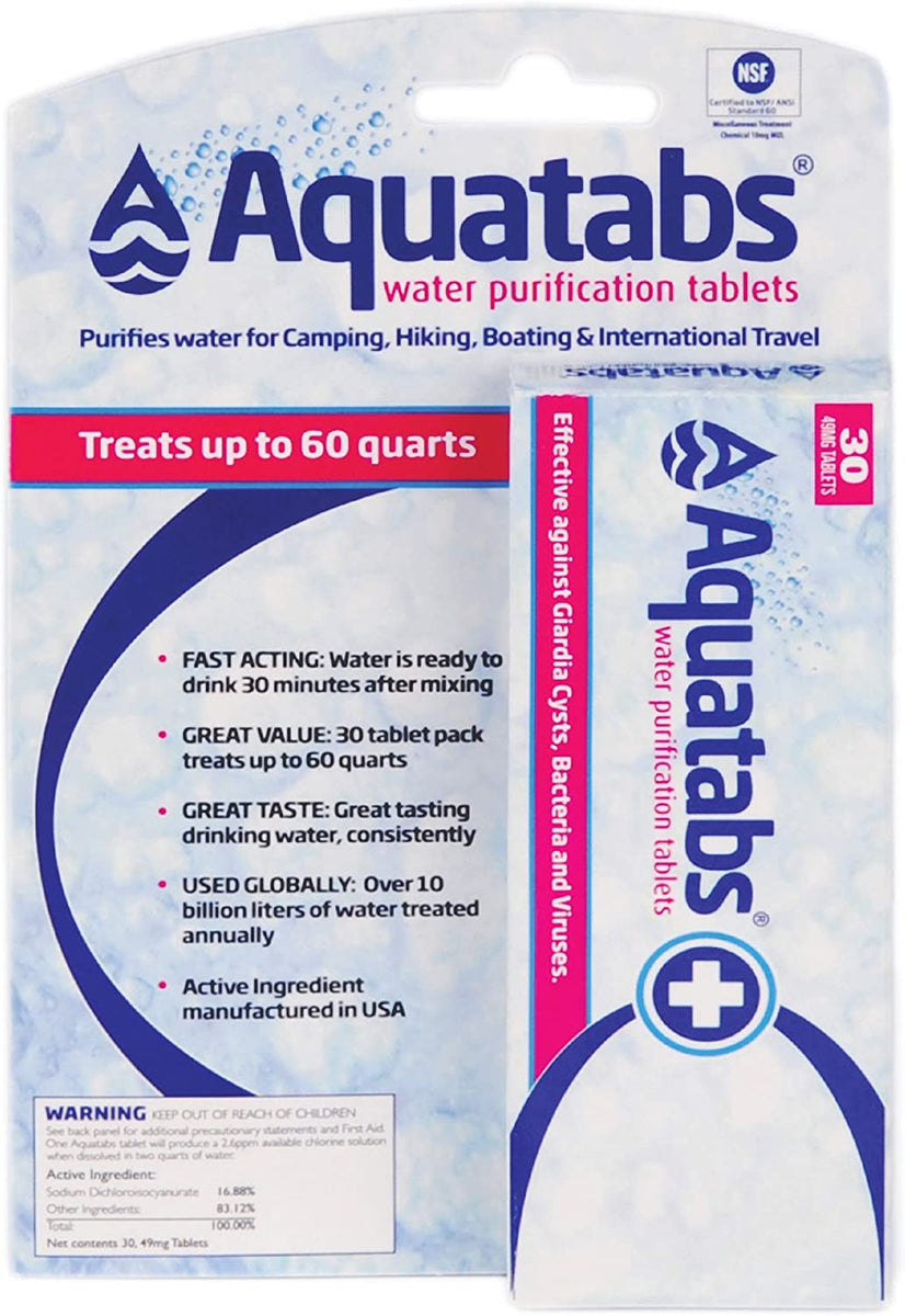 MSR Aquatabs 30 Tablet Consumer Pack Down Wind Sports