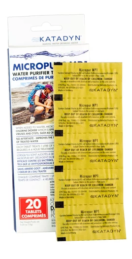 Katadyn Micropur MP1 Purification Tablets (Package of 20)