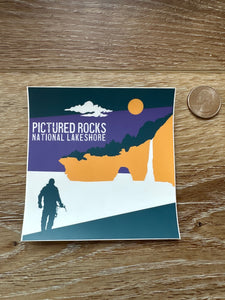 Michigan Ice Fest Pictured Rocks National Lakeshore Sunrise Sticker