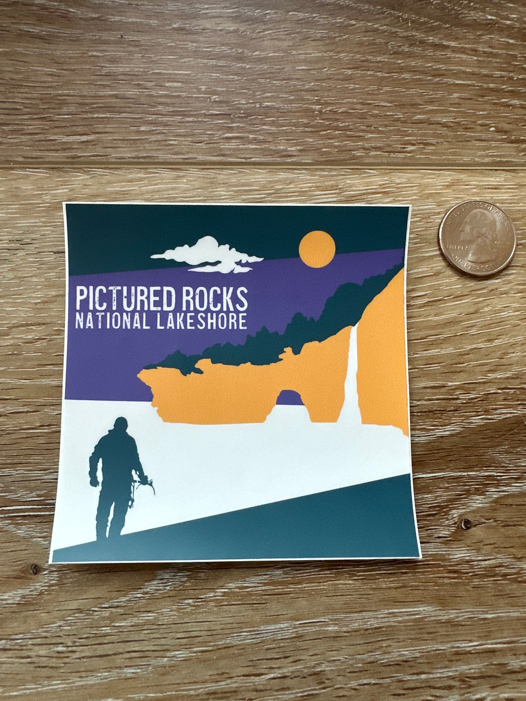 Michigan Ice Fest Pictured Rocks National Lakeshore Sunrise Sticker