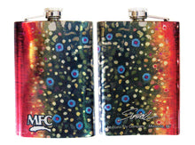 Load image into Gallery viewer, MFC Stainless Steel Hip Flask Sundell&#39;s Brook Trout Skin
