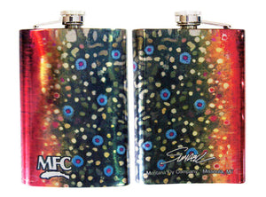 MFC Stainless Steel Hip Flask Sundell's Brook Trout Skin