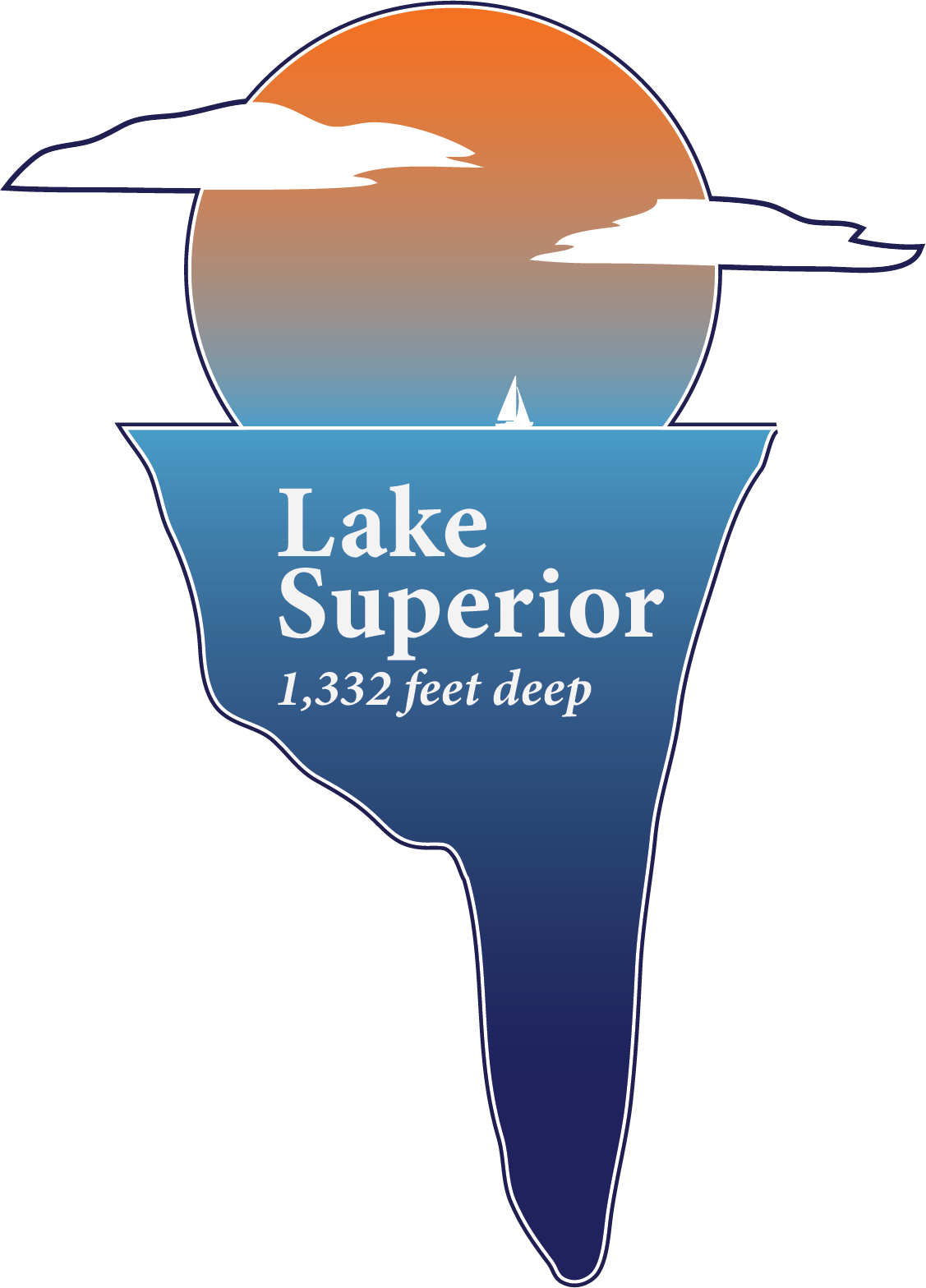 Lake Superior 1332 Feet Deep Sticker