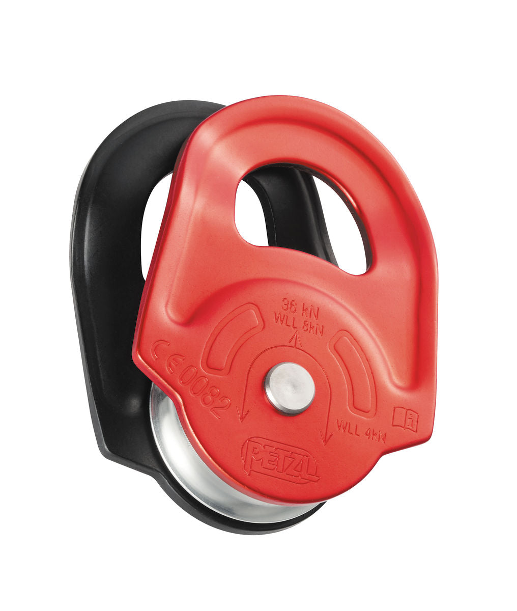 Petzl RESCUE pulley, high strength with swinging side plates, NFPA, 95% efficiency