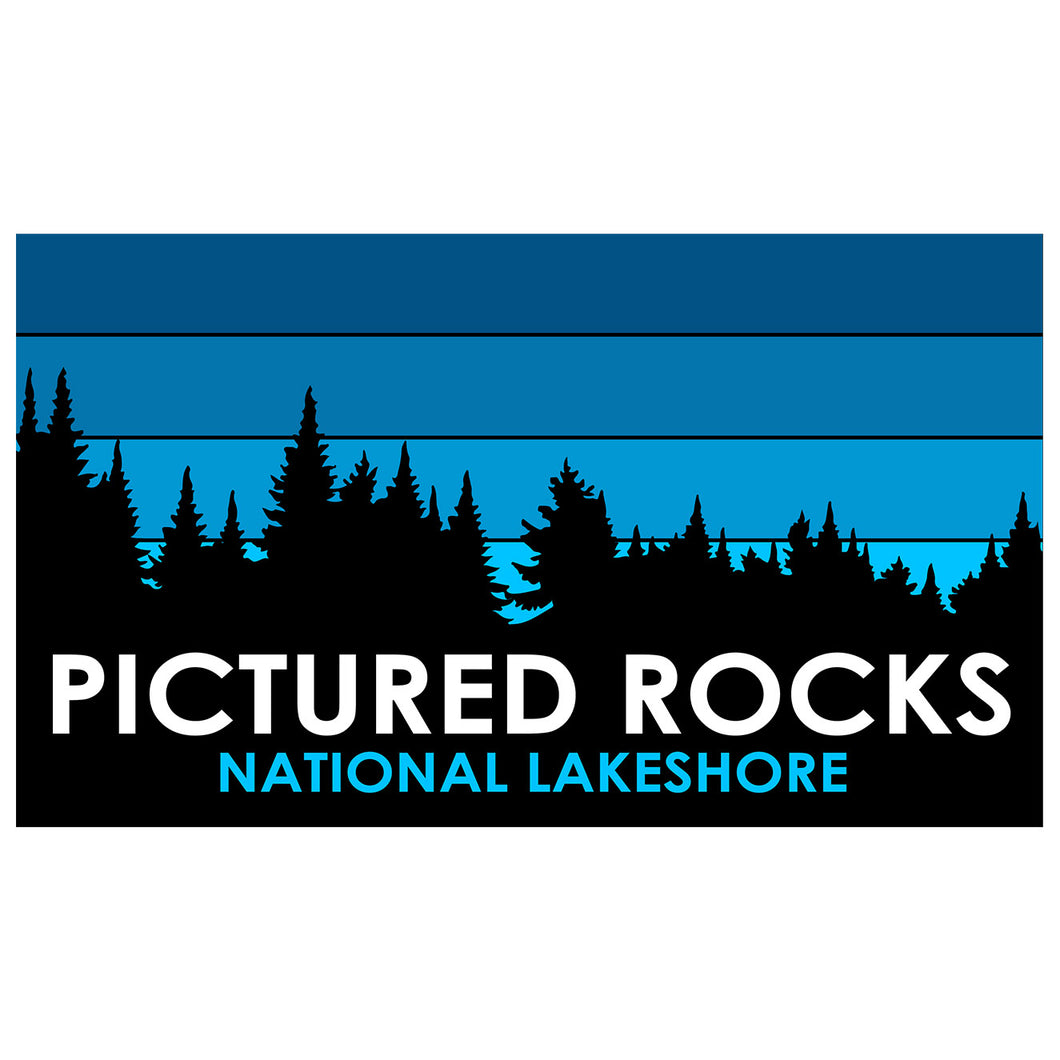 Pictured Rocks Trees Sticker