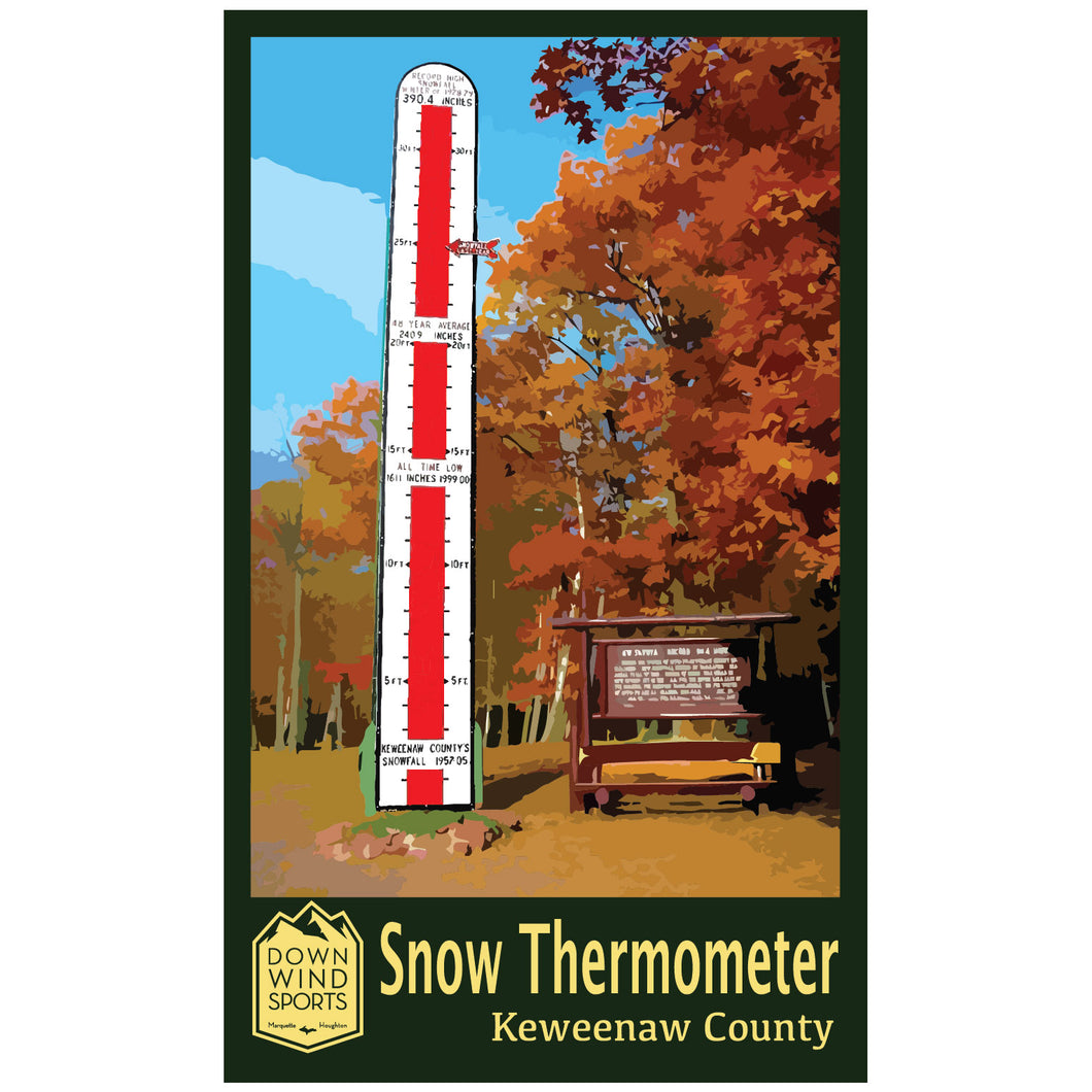 Snow Thermometer Sticker