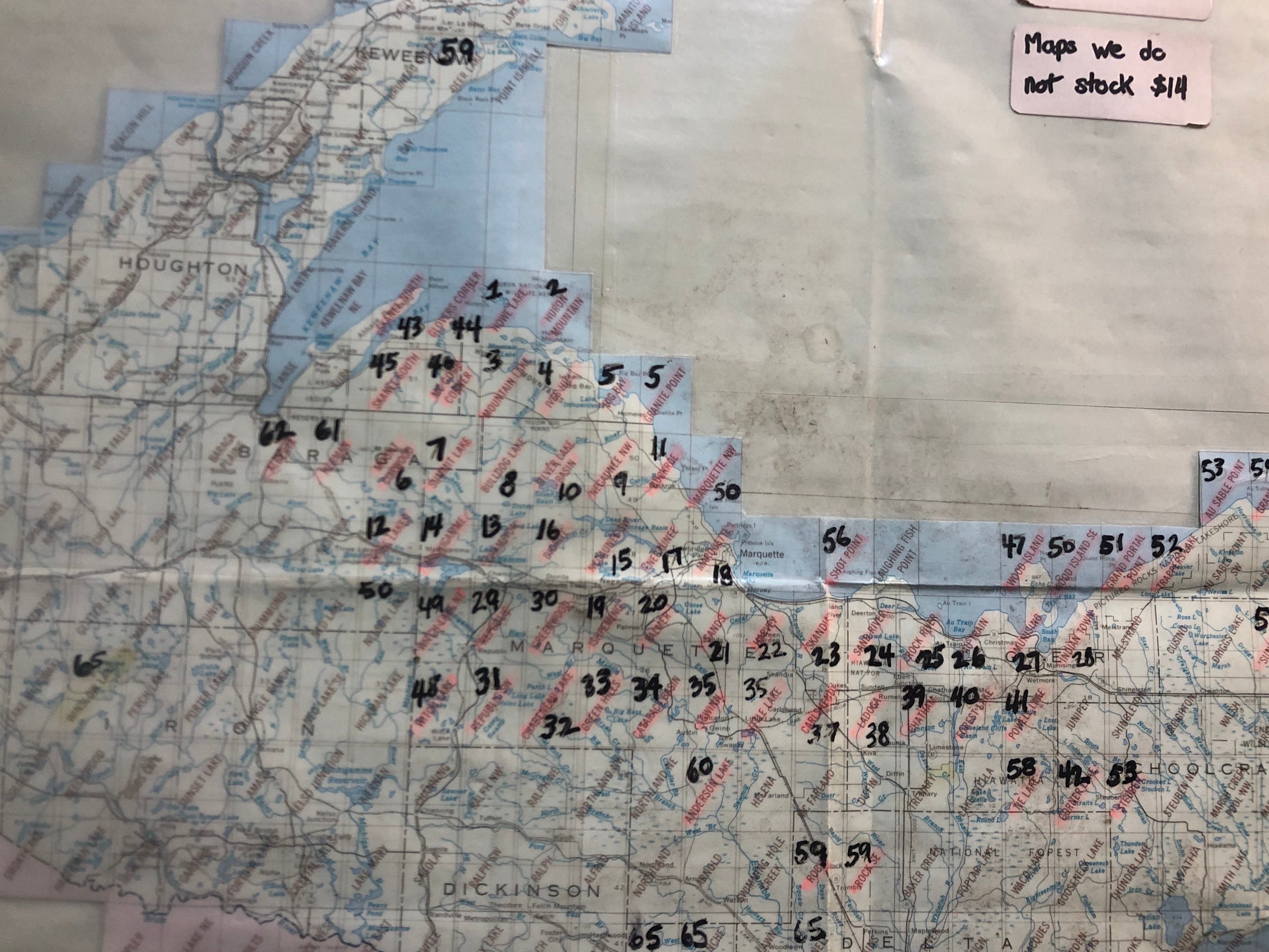USGS Central U.P. Topo Map – Down Wind Sports