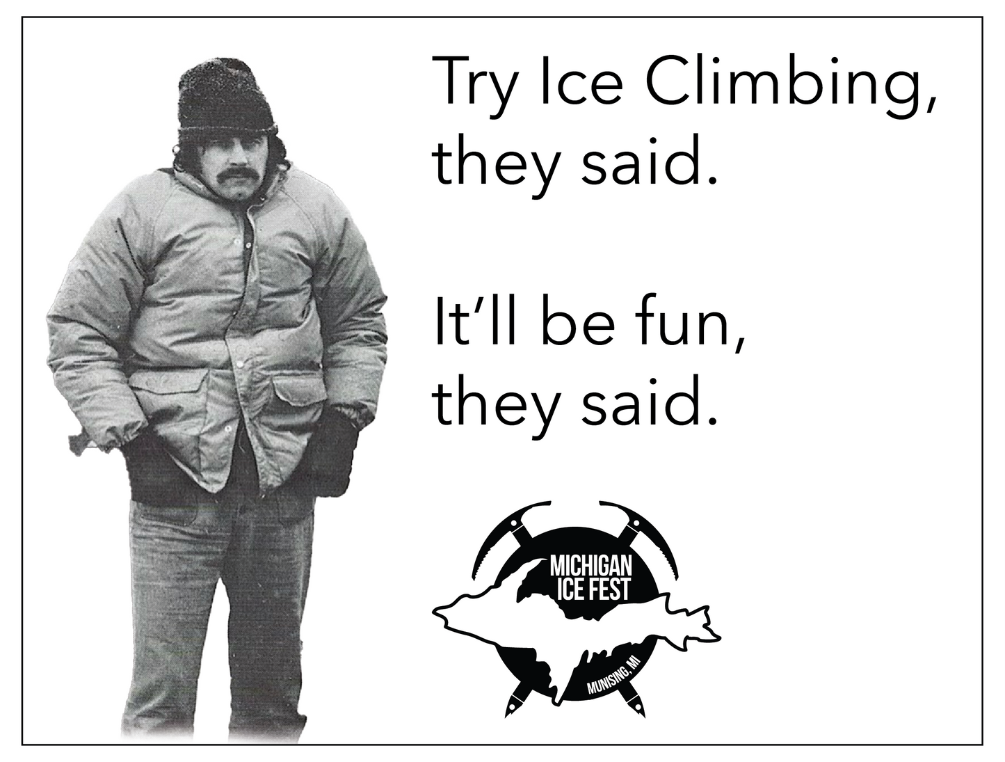 Michigan Ice Fest Try Ice Climbing Sticker